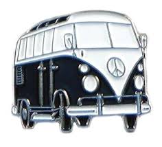 Black Campervan Pin Badge - B5-34