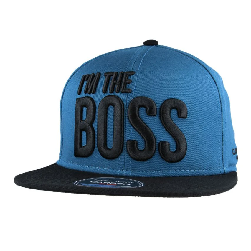 Carbon 212 I'm The Boss Snapback Flat Peak Cap Blue - 1114