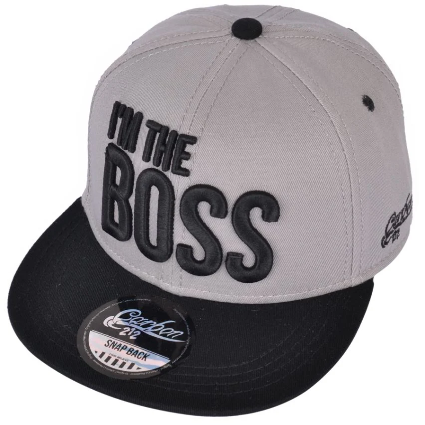 Carbon 212 I'm The Boss Snapback Flat Peak Cap Grey - 1108