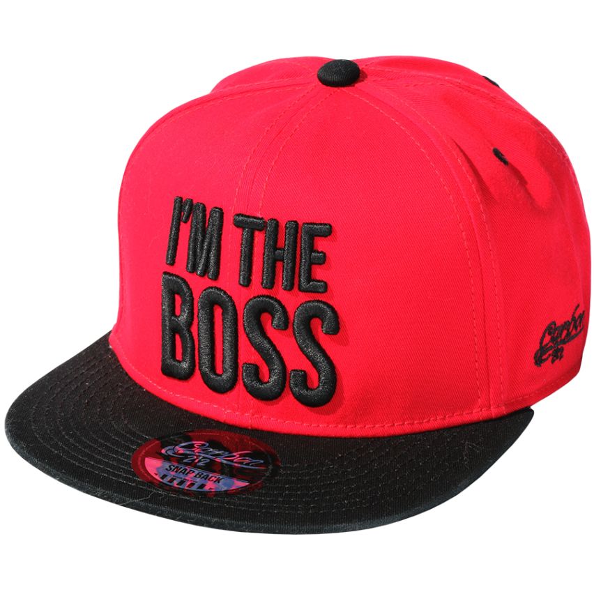 Carbon 212 I'm The Boss Snapback Flat Peak Cap Red - 1125