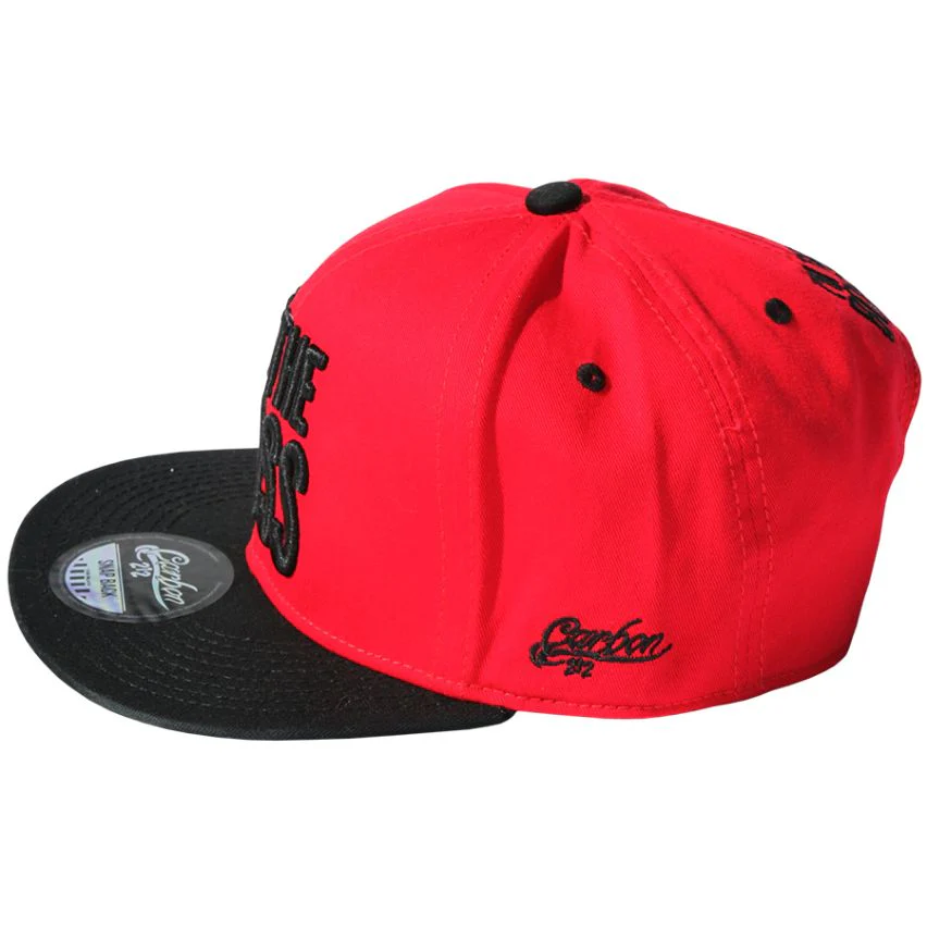 Carbon 212 I'm The Boss Snapback Flat Peak Cap Red - 1125 - Image 2