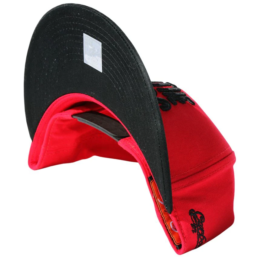 Carbon 212 I'm The Boss Snapback Flat Peak Cap Red - 1125 - Image 3