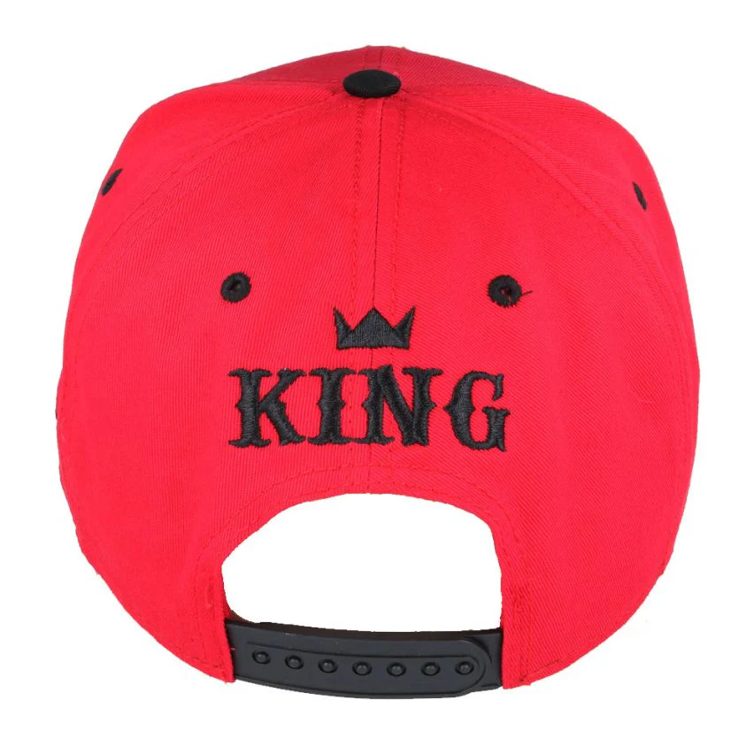 Carbon 212 King Snapback Flat Peak Cap Black/Red - 1117 - Image 3
