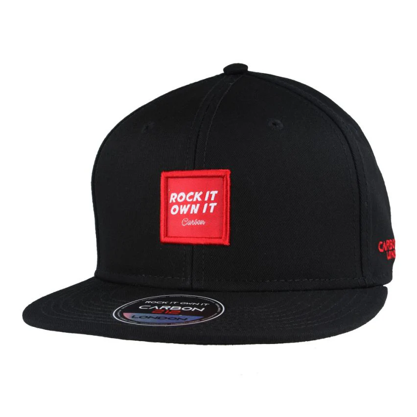Carbon 212 Rock It Own It Flat Peak Snapback Cap Black - 1128