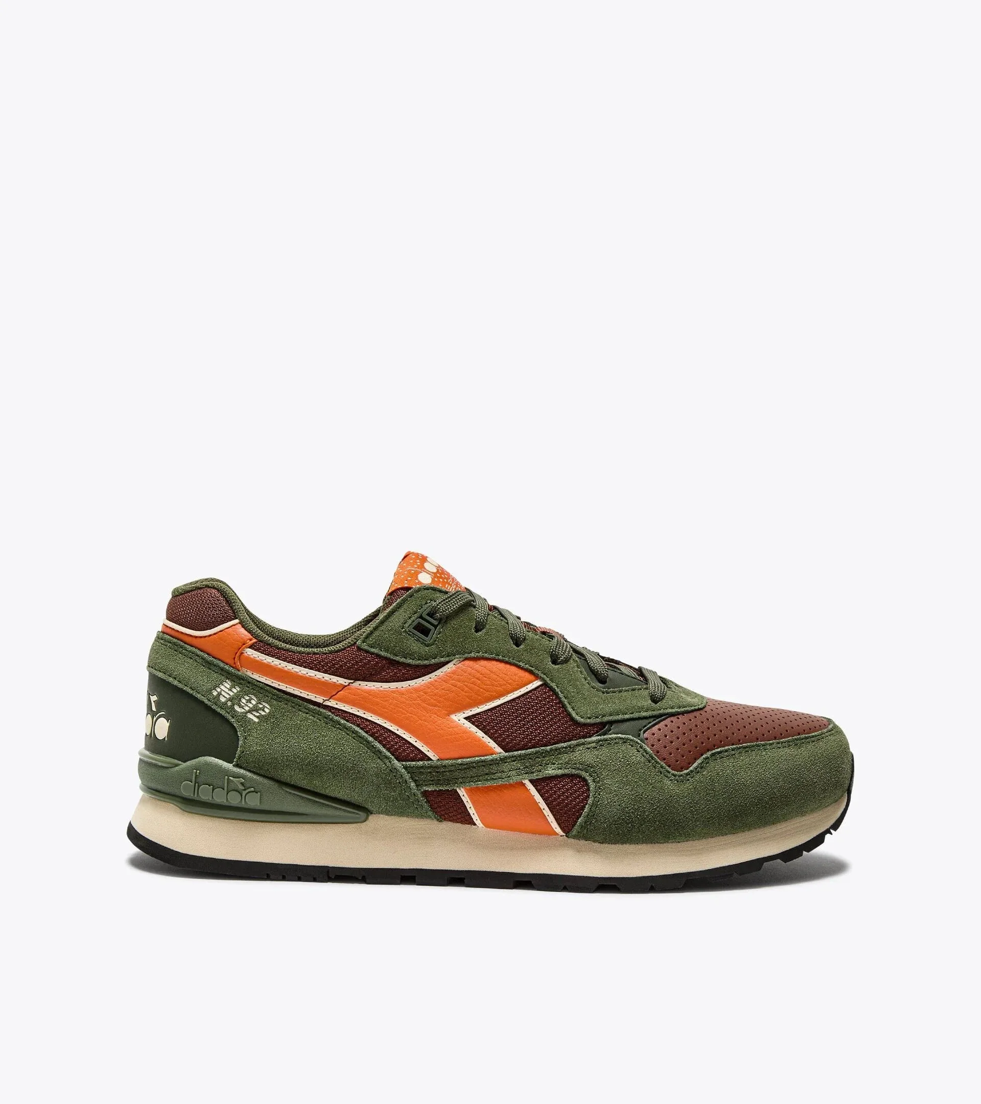 Diadora N.92 Advance Trainer Brown/Khaki/Orange - 1504 - Image 3