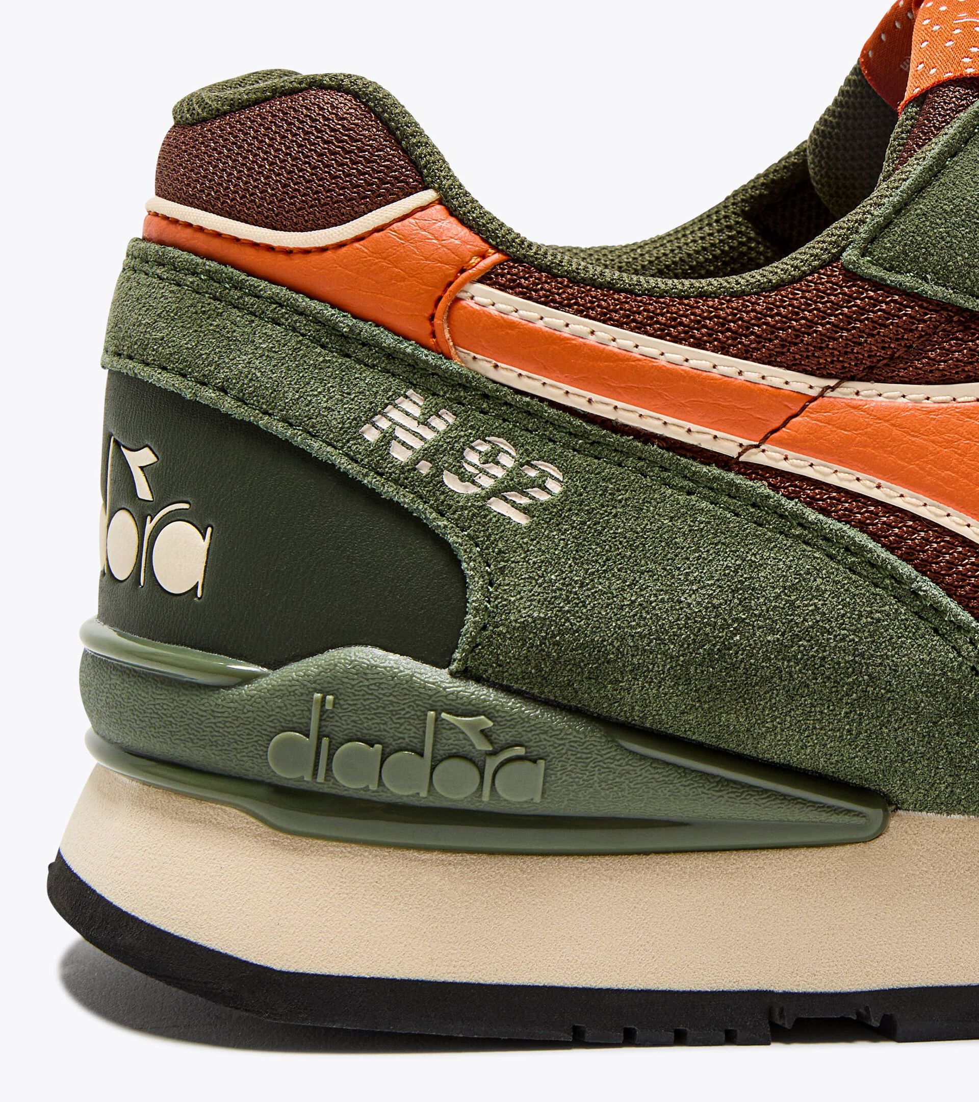 Diadora N.92 Advance Trainer Brown/Khaki/Orange - 1504 - Image 8