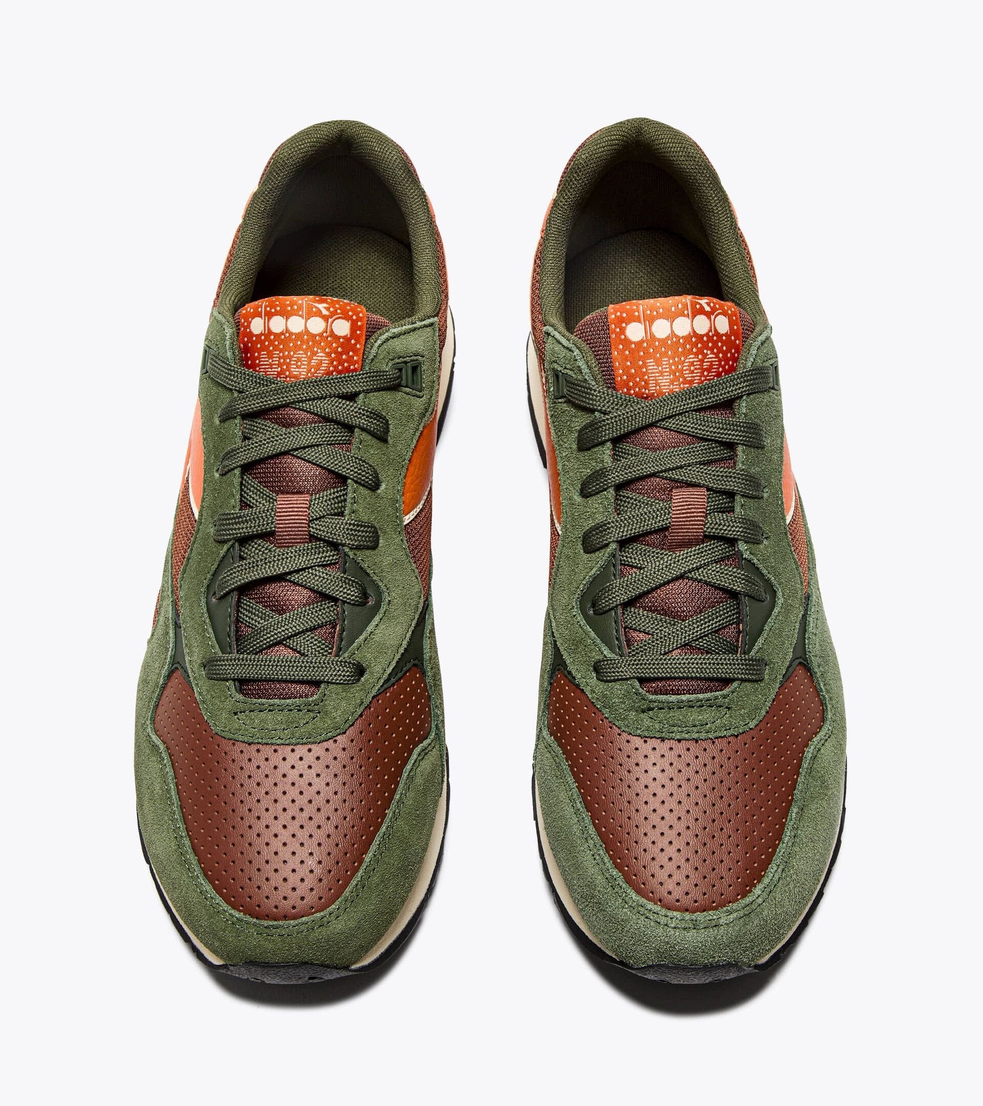 Diadora N.92 Advance Trainer Brown/Khaki/Orange - 1504 - Image 9