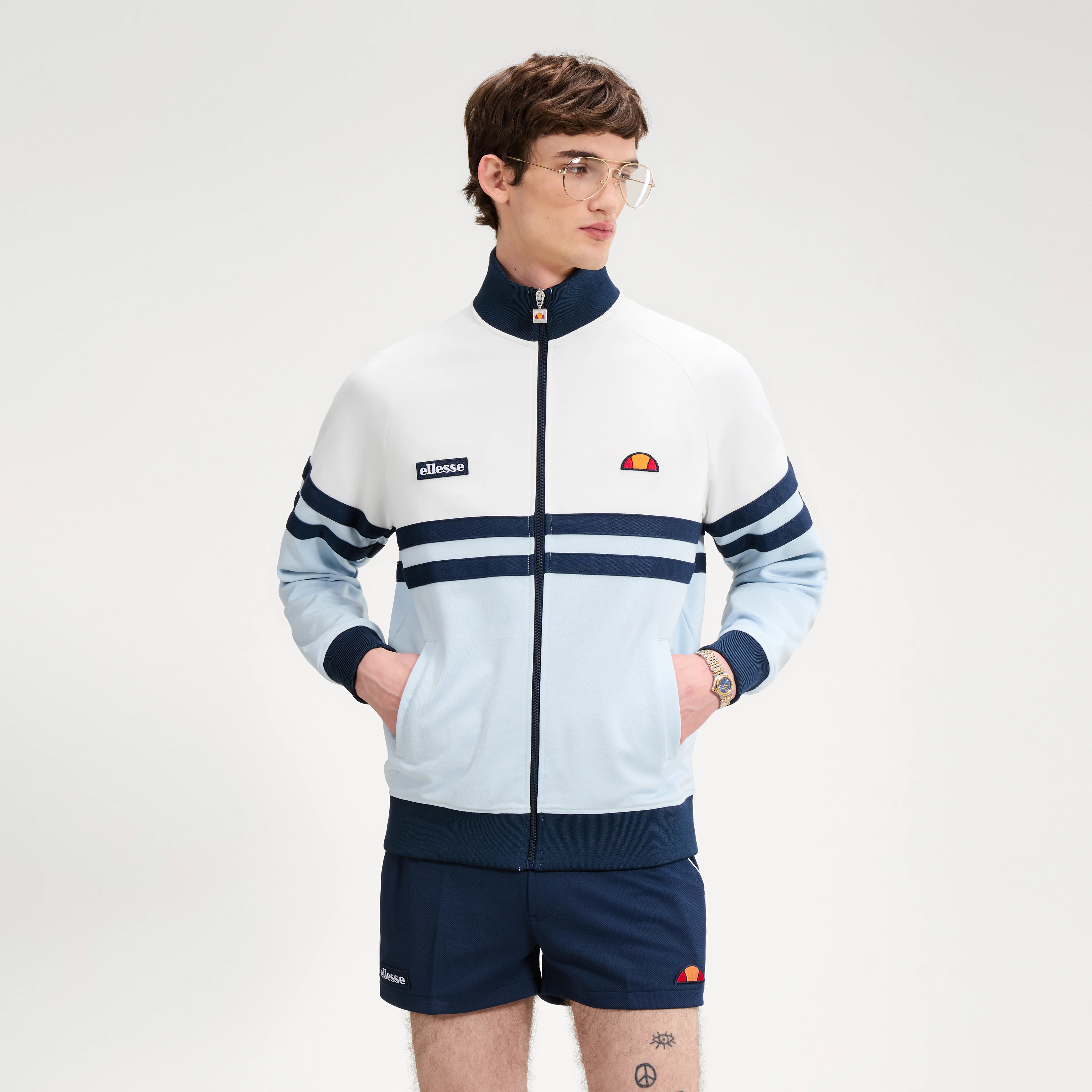 Ellesse Rimini Track Top Off White/Light Blue - 550