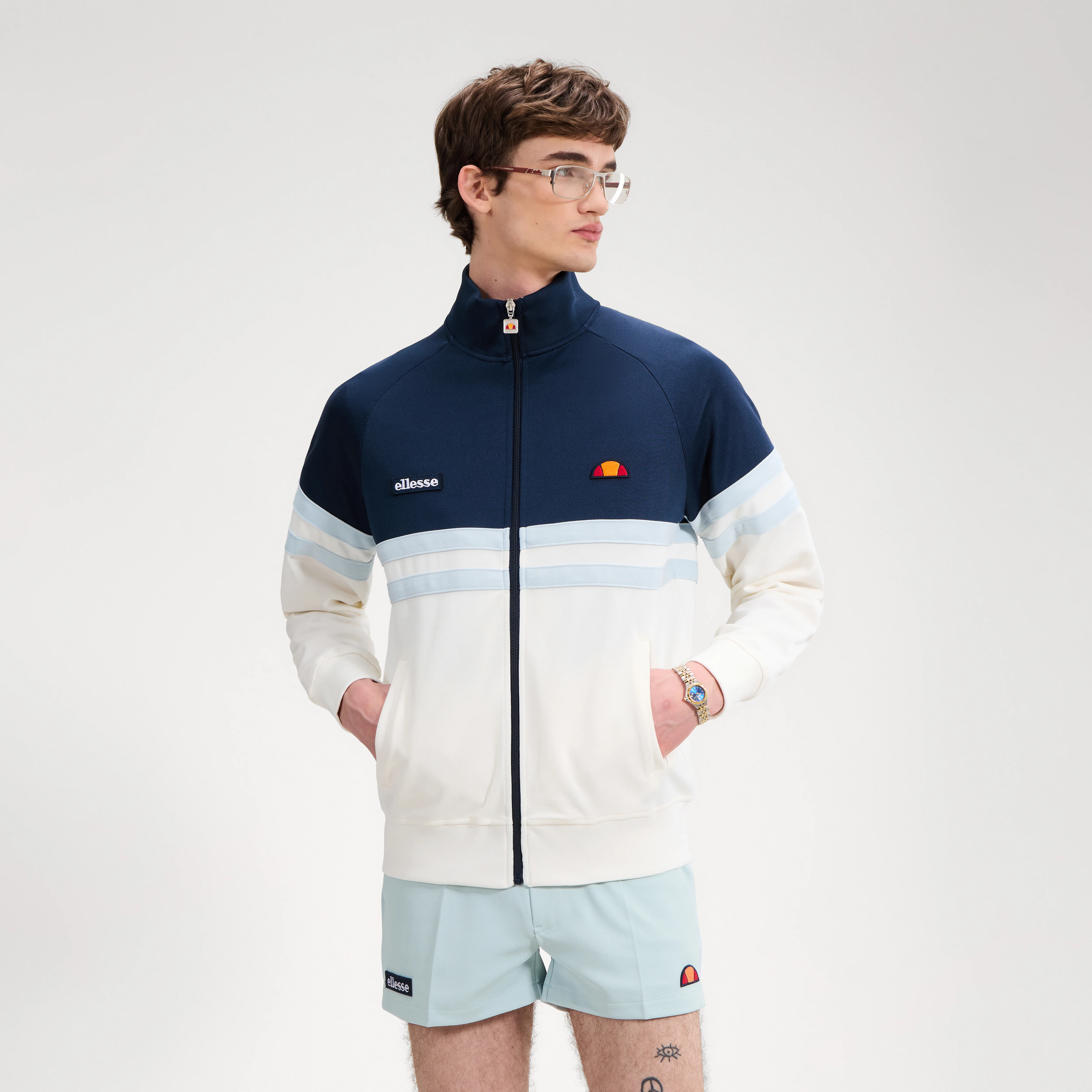 Ellesse Rimini Track Top Off White/Navy - 555