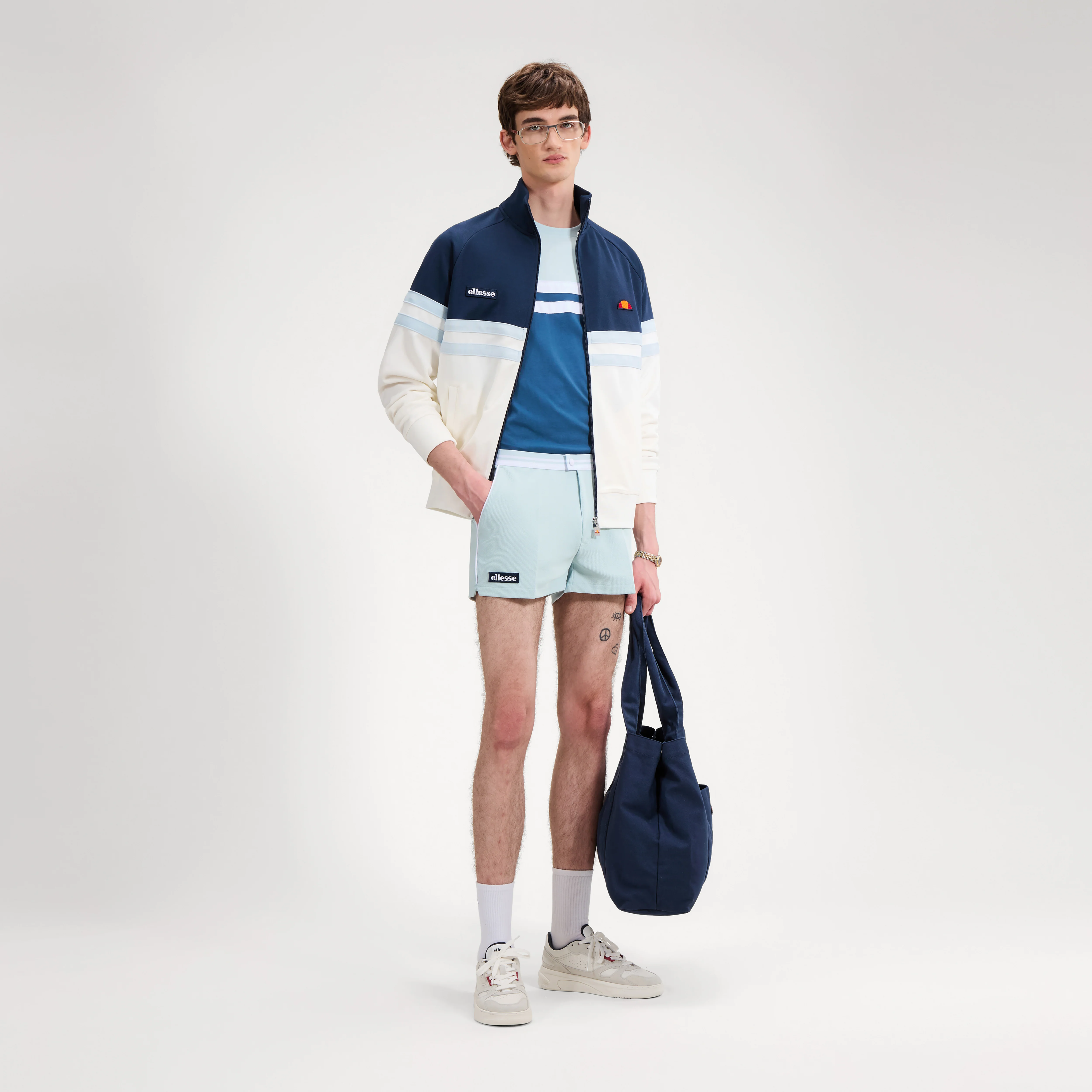 Ellesse Rimini Track Top Off White/Navy - 555 - Image 2