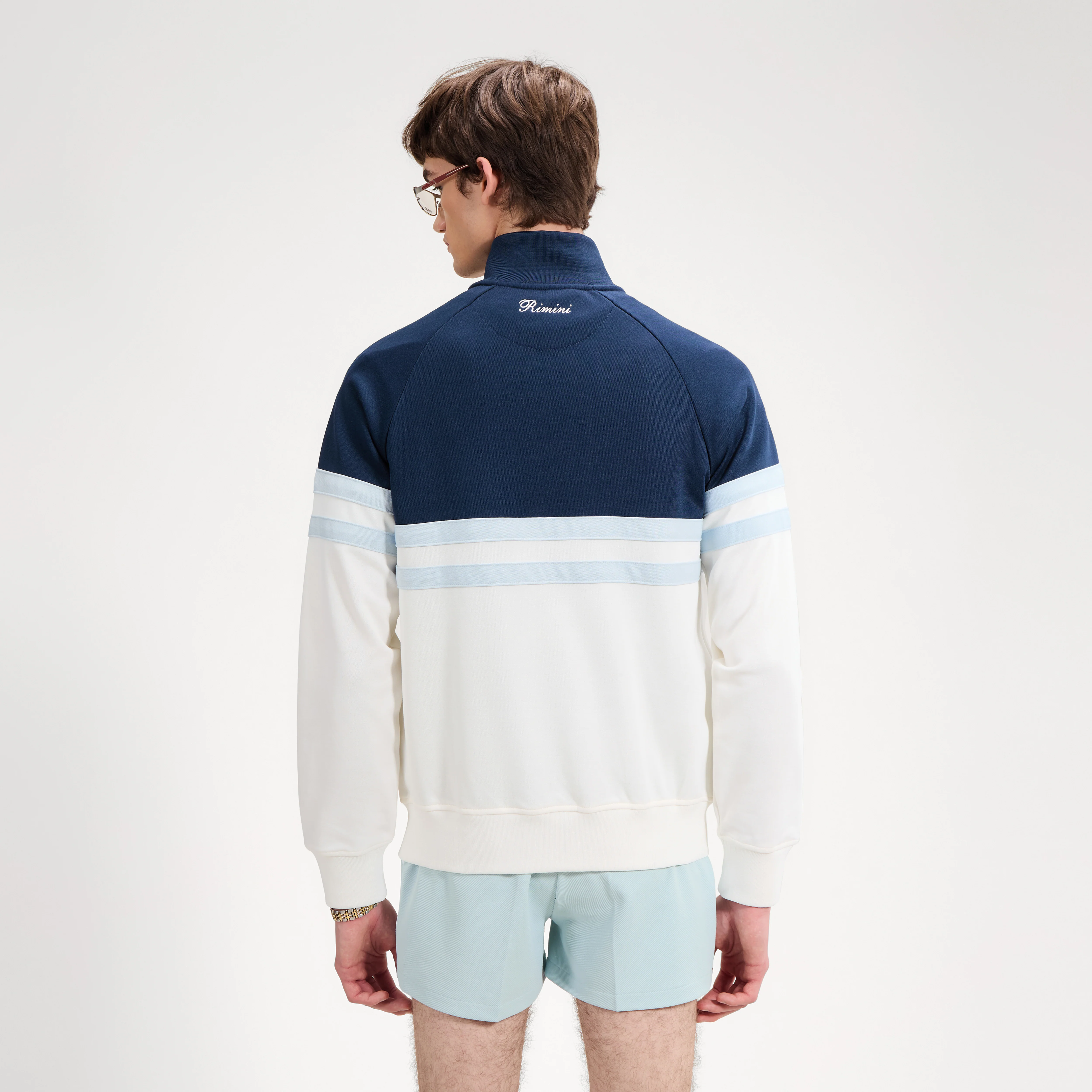 Ellesse Rimini Track Top Off White/Navy - 555 - Image 3