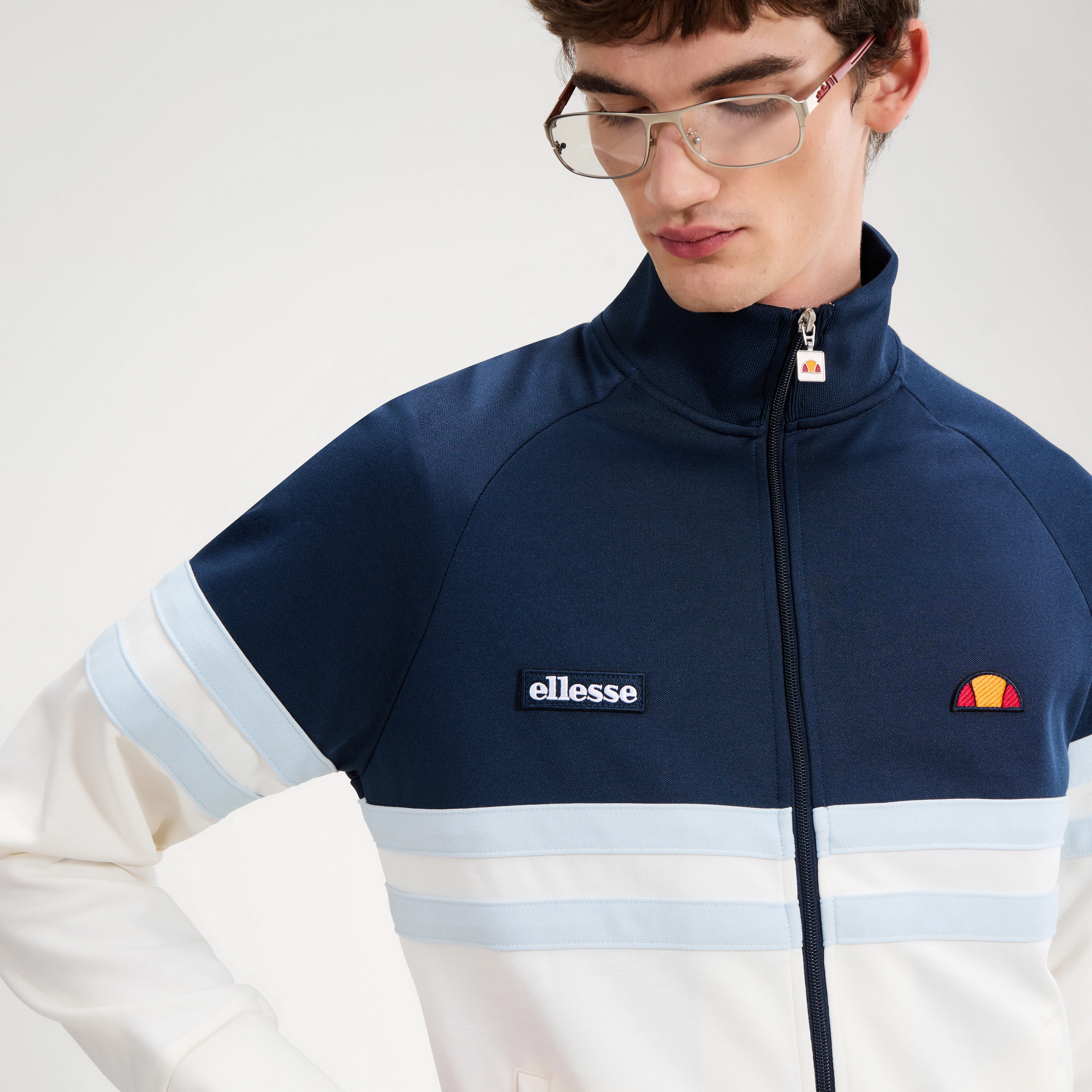 Ellesse Rimini Track Top Off White/Navy - 555 - Image 4