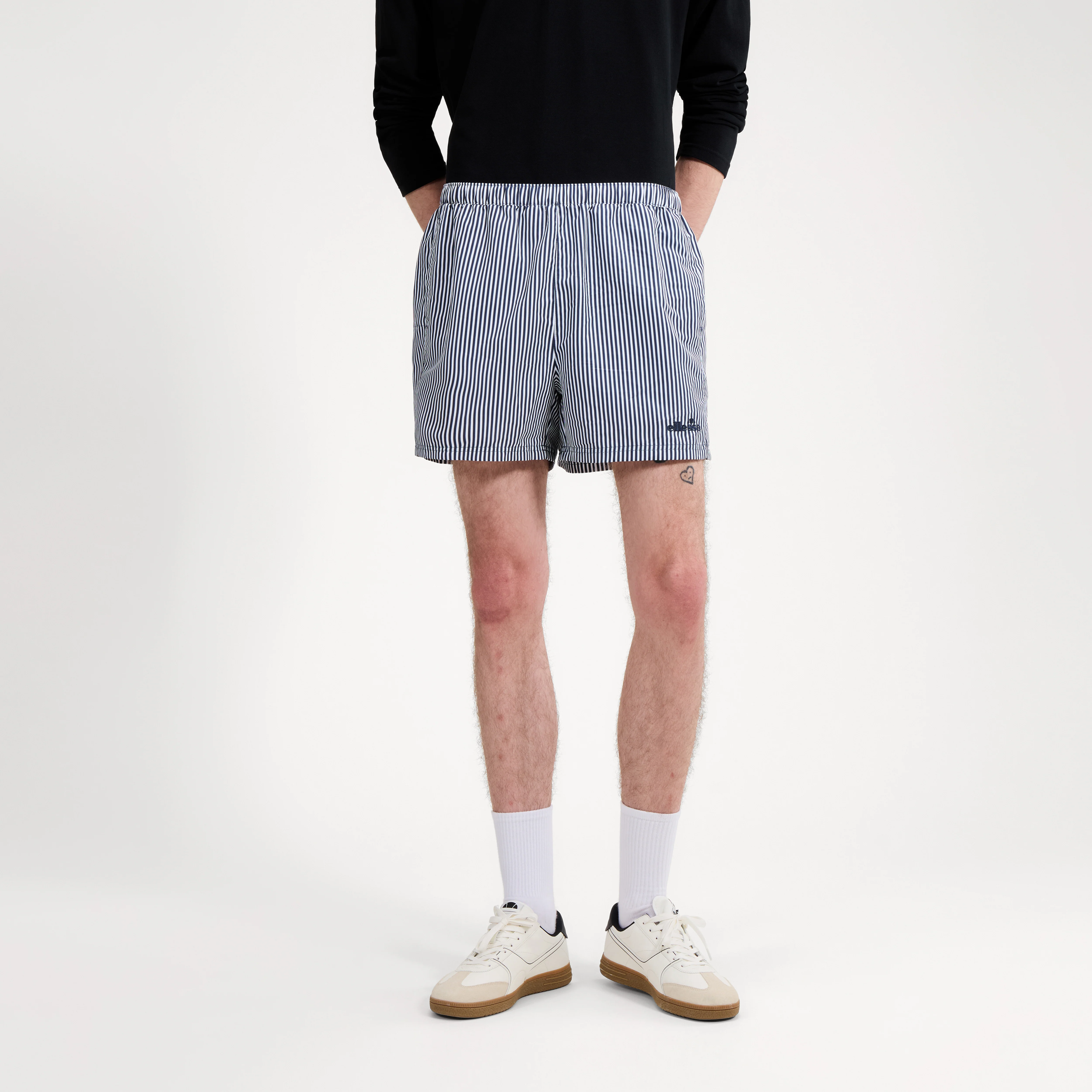 Ellesse Sylbio Swim Shorts Navy/White Striped - 943 - Image 3