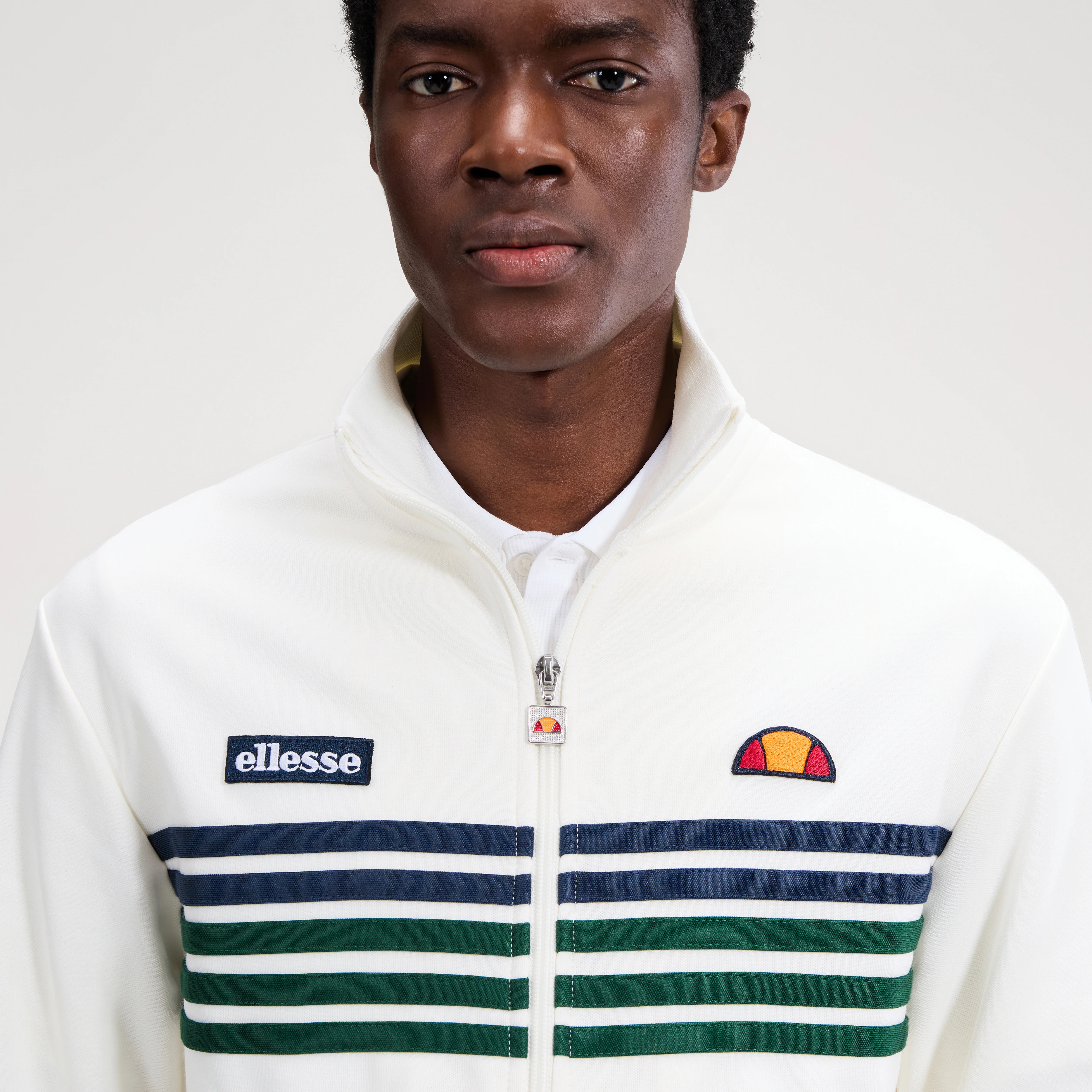 Ellesse Vincenza Track Top Off White Green - 506 - Image 4