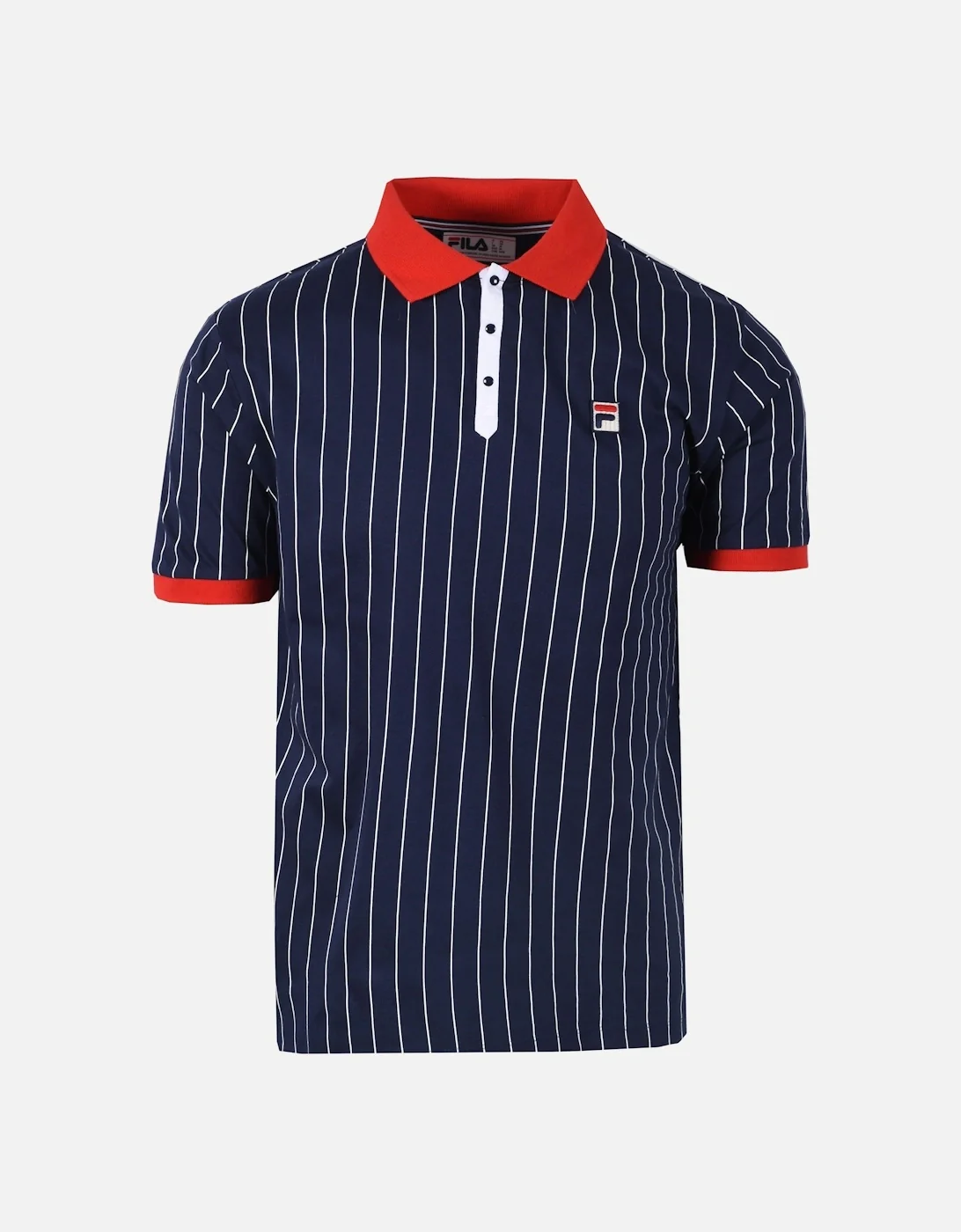 Fila BB1 Classic Vintage Striped Polo Navy/Red - 088