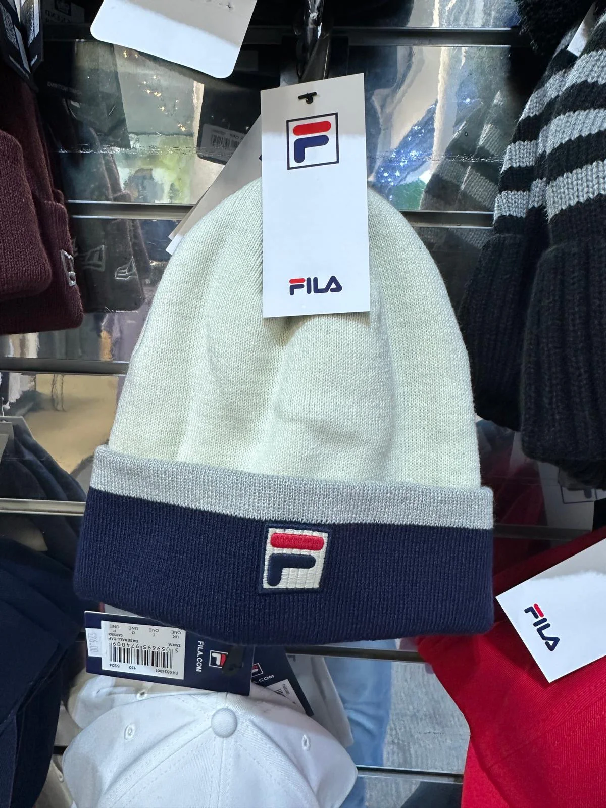 FILA Case Turn Up Beanie Hat Navy - 1040 - Image 4
