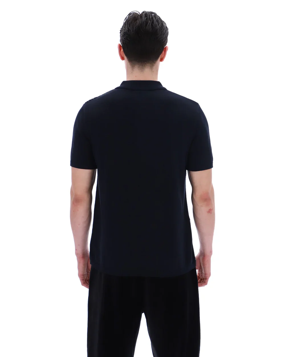 FILA Gold Castello Jacquard Knitted Polo With Zip Black - 257 - Image 8