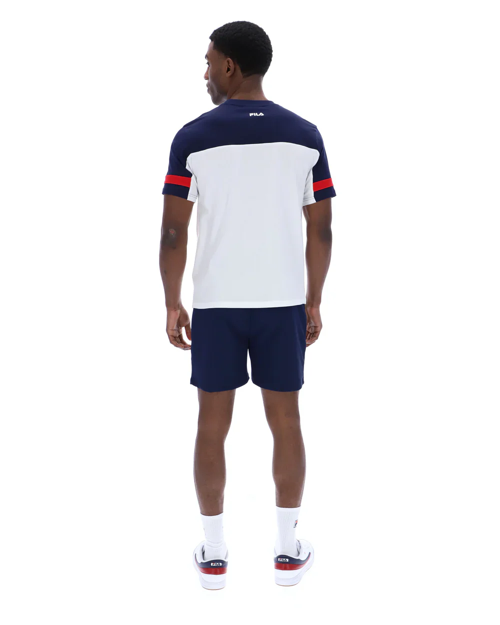 FILA Damon Cut and Sew Tee Navy/White/Red - 358 - Image 5
