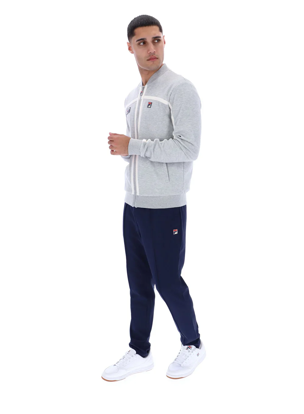 FILA Emilio Tape Detail Track Top Marl Grey - 498 - Image 4