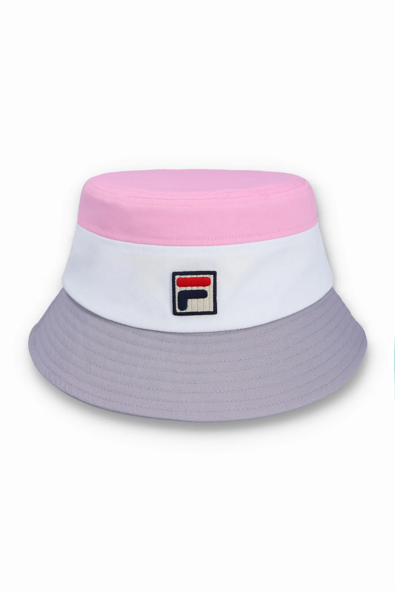 Fila Marco Tri Colour Bucket Hat Heritage Logo Pink/White/Grey - 1018 - Image 3