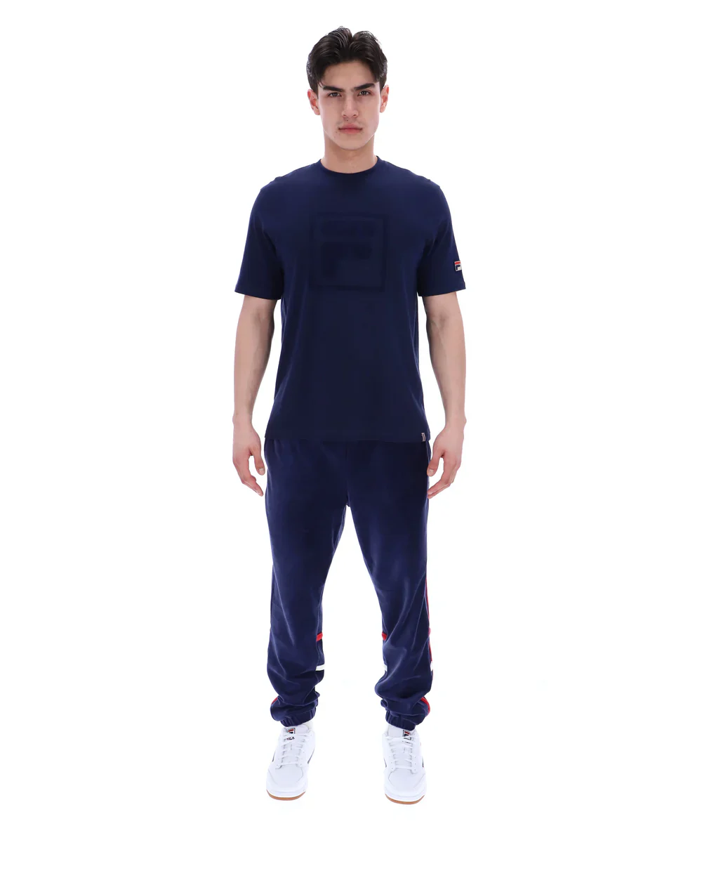 FILA Pepe Flocked Logo Tee Navy - 357 - Image 2