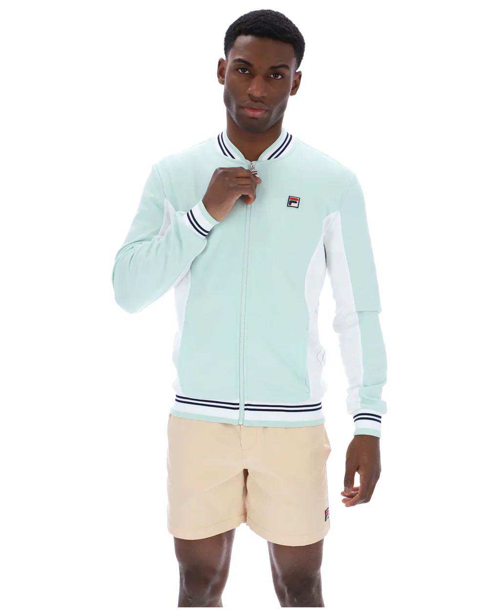 FILA Settanta Baseball Track Top Surf Spray/White/Fila Navy - 576 - Image 2
