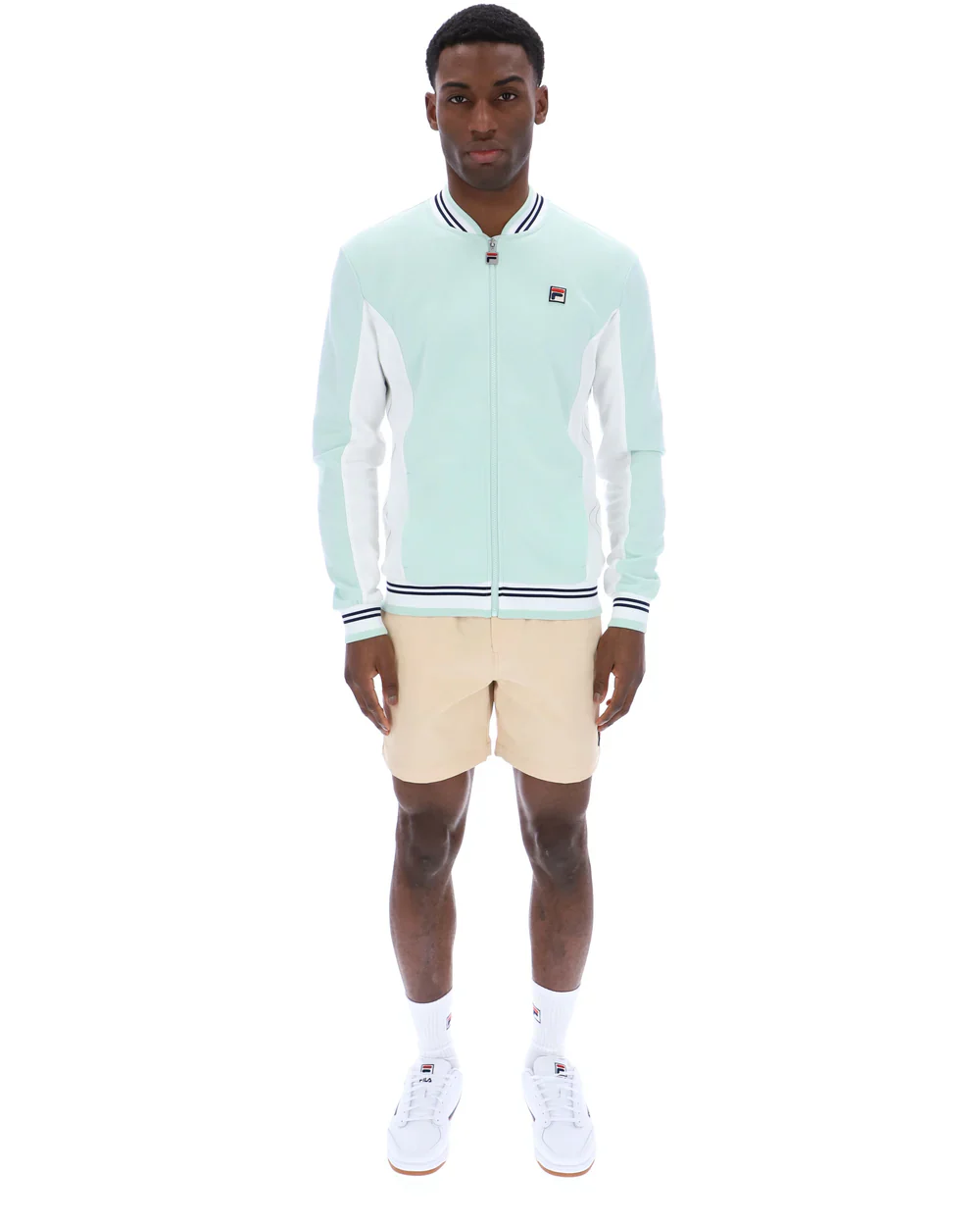 FILA Settanta Baseball Track Top Surf Spray/White/Fila Navy - 576 - Image 3