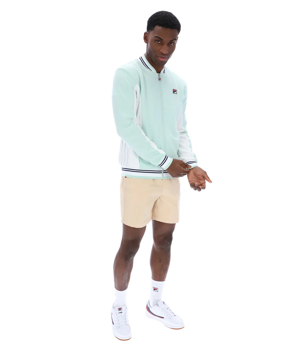 FILA Settanta Baseball Track Top Surf Spray/White/Fila Navy - 576 - Image 5