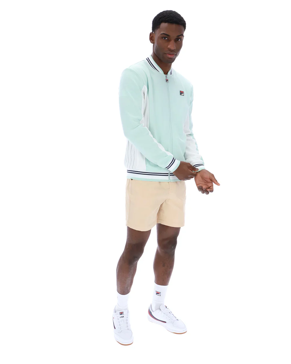 FILA Settanta Baseball Track Top Surf Spray/White/Fila Navy - 576 - Image 6