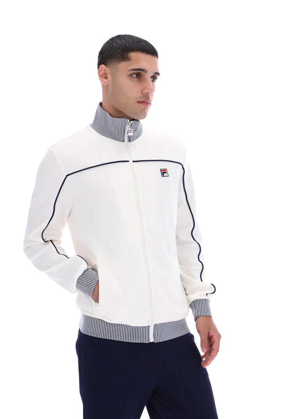 FILA Zayn Track Top Gardenia/Navy - 497 - Image 9