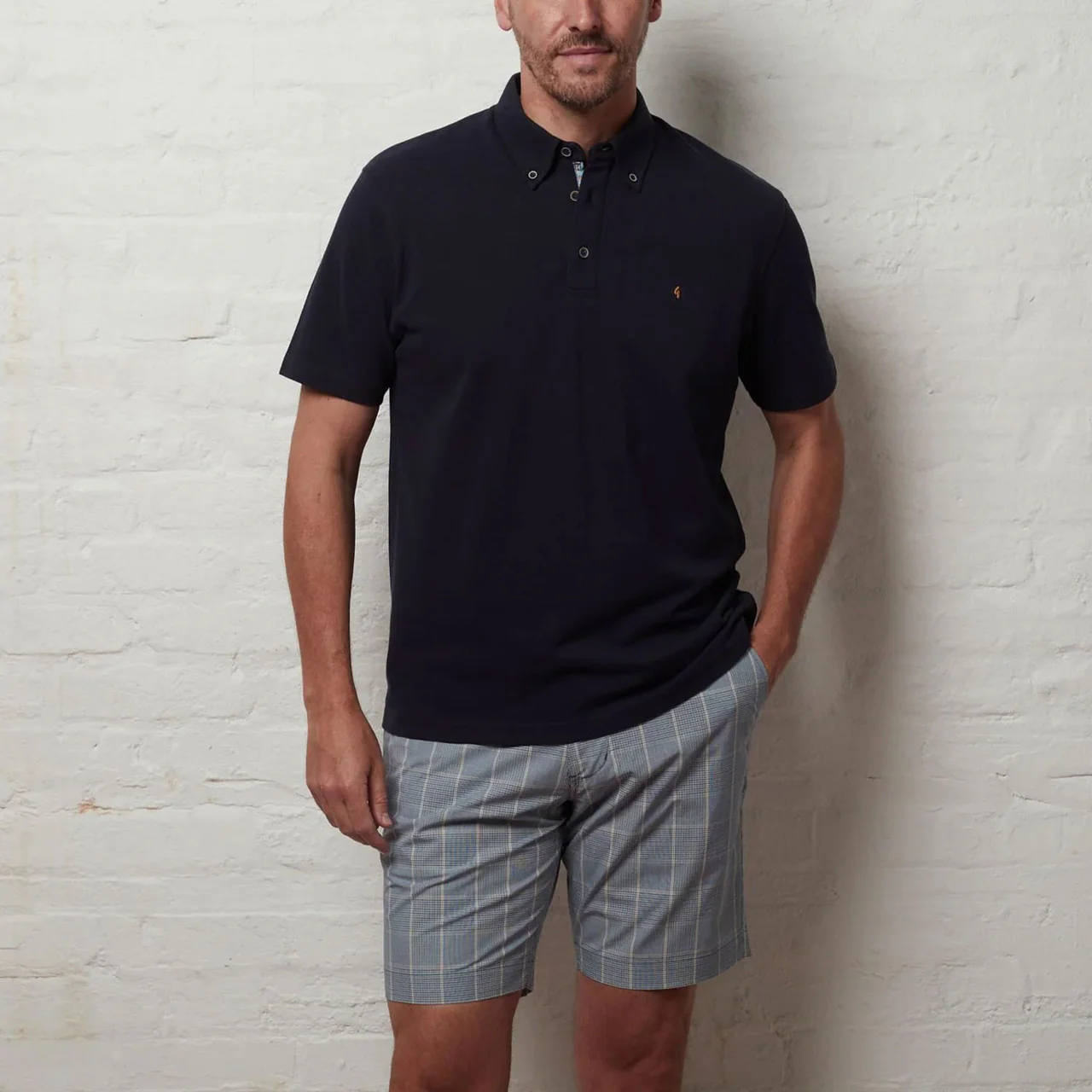 Gabicci Vintage Murphy Cotton Twill Shorts Delft Blue - 907