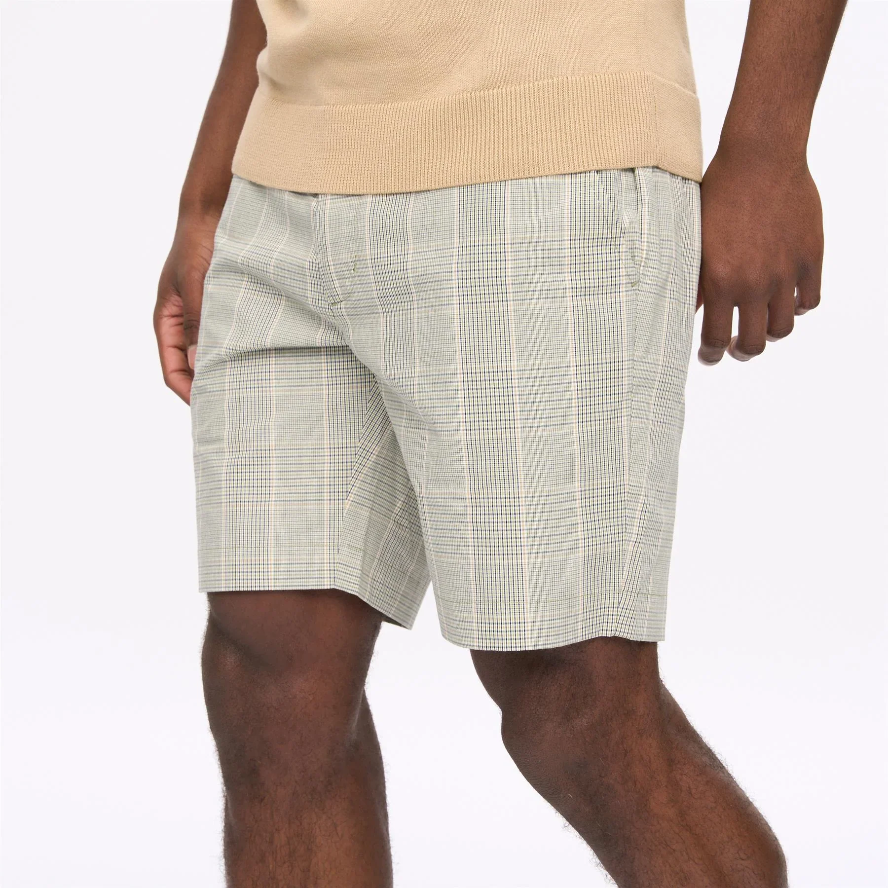Gabicci Vintage Murphy Cotton Twill Shorts Mint - 909 - Image 2