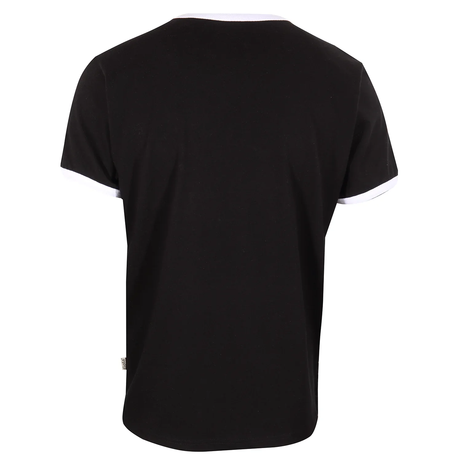 Gola Classic Printed Logo Ringer Tee Black With White Trim - 293 - Image 3