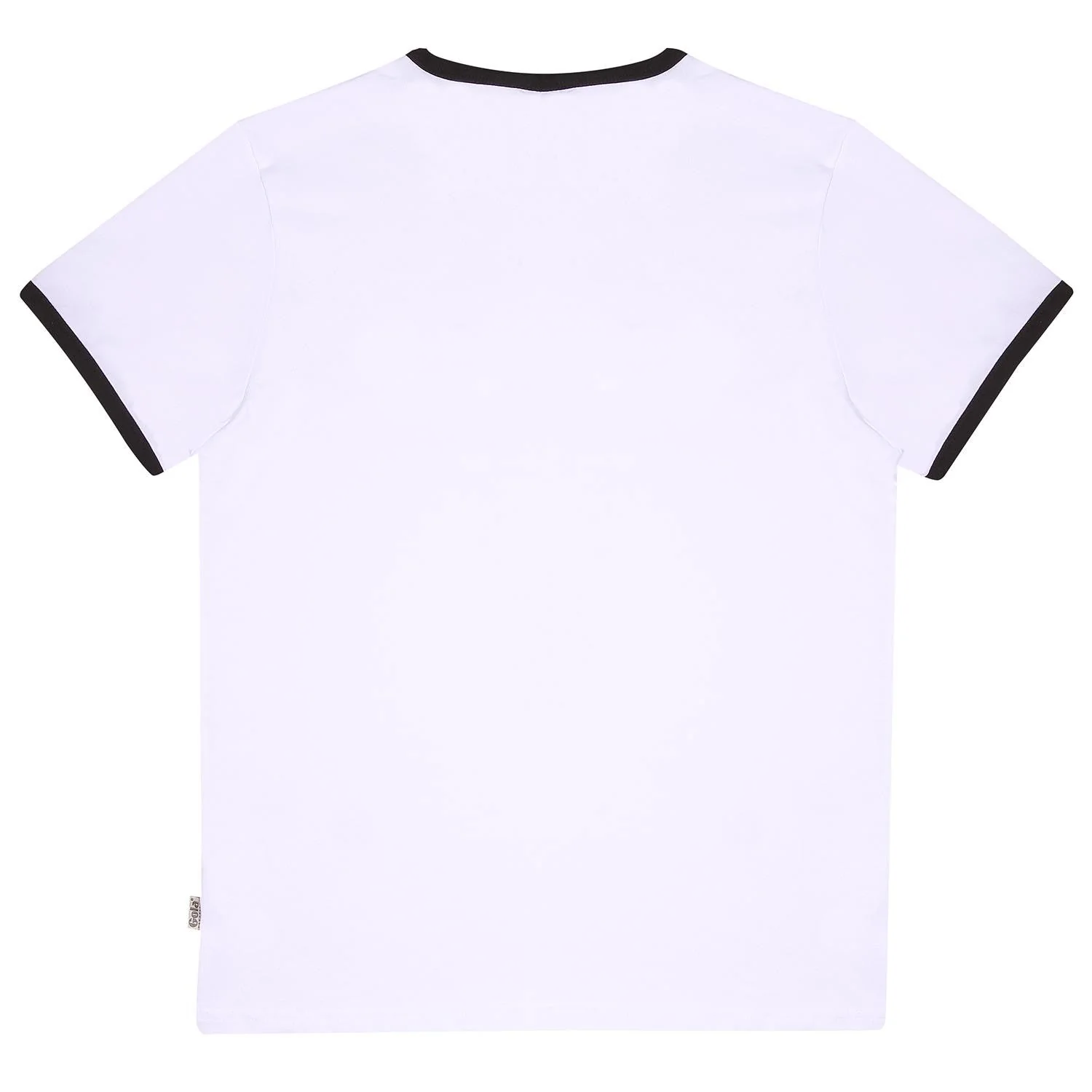 Gola Classic Printed Logo Ringer Tee White With Black Trim - 101 - Image 5