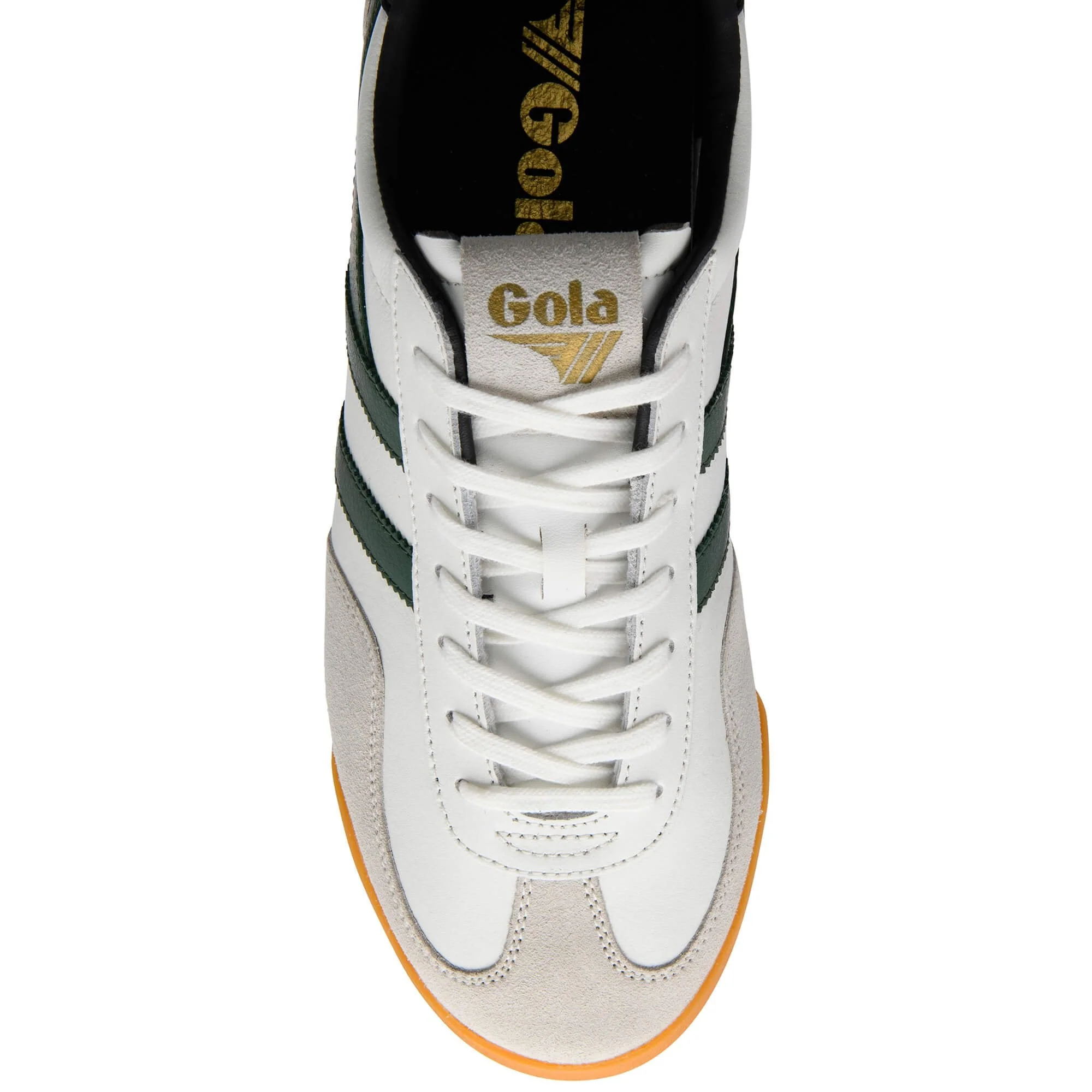 Gola Classics Men's Europa Leather Trainers White/Evergreen/Black - 1206 - Image 5