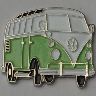 Green Campervan Pin Badge - B5-32