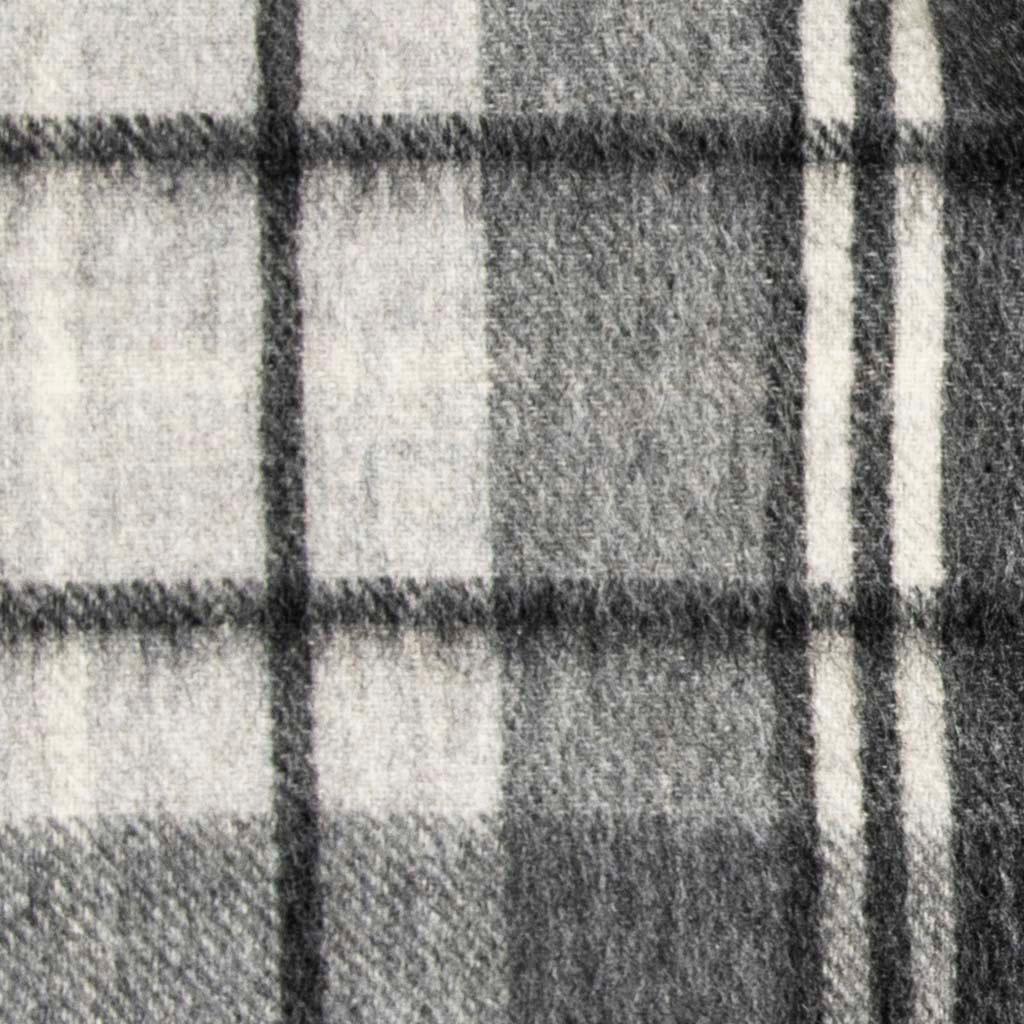 Heritage Pure Wool Tartan Check Scarf Black/White (cig49) 1463 - Image 4