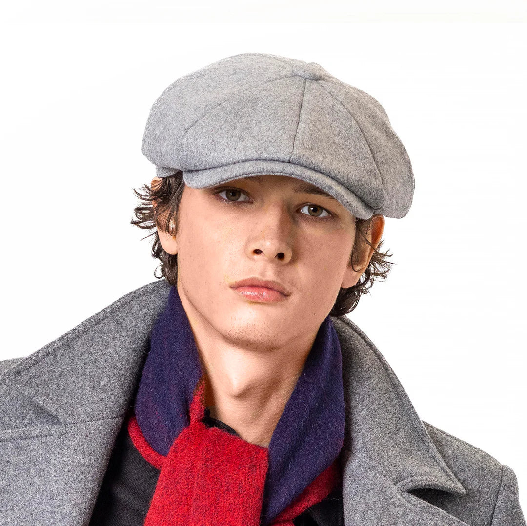 Heritage Traditions Carlyle Felt Melton Newsboy Cap Silver Grey (Hat 590) - 1469