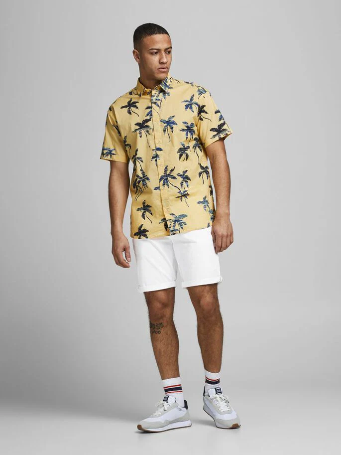 Jack & Jones Bowie Solid Chino Shorts White - 808 - Image 3