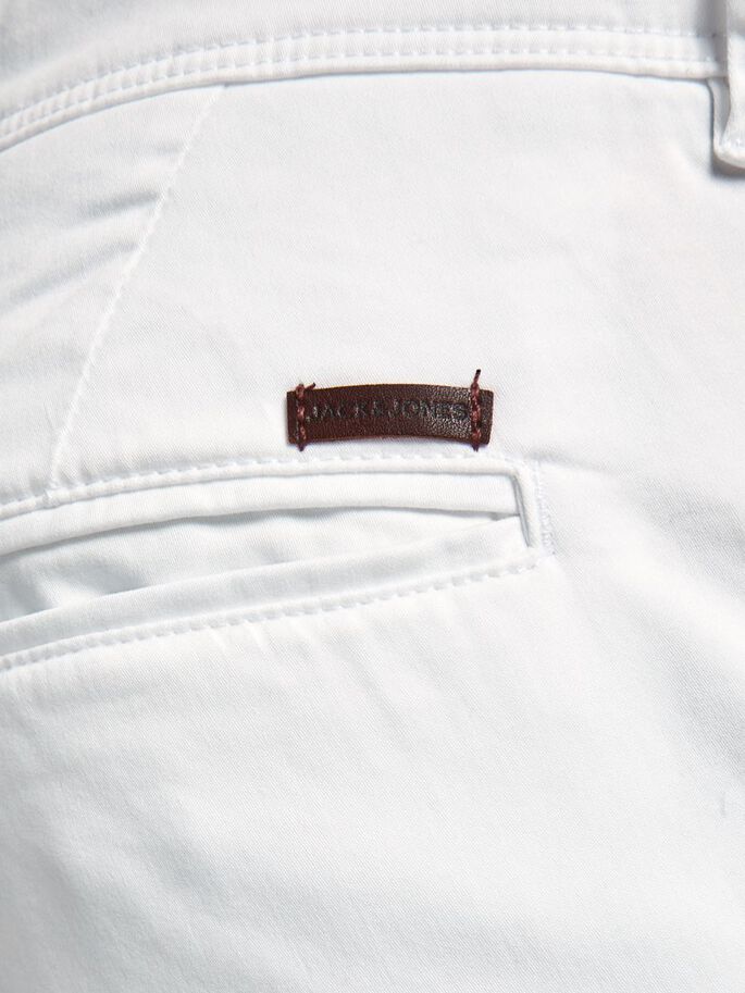 Jack & Jones Bowie Solid Chino Shorts White - 808 - Image 6