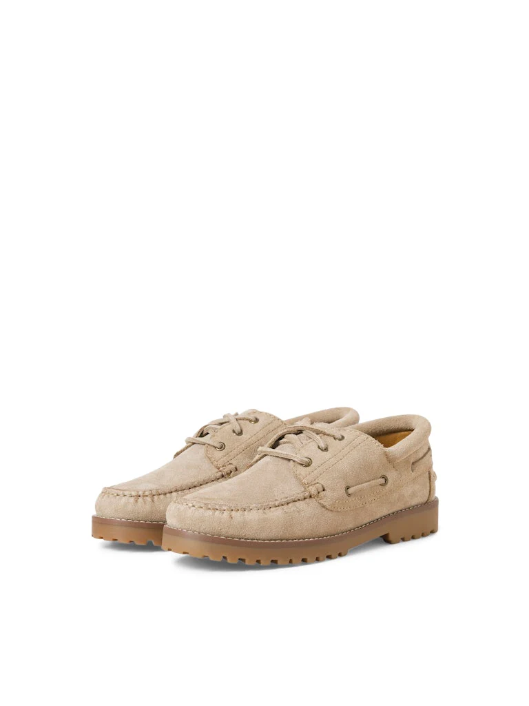 Jack & Jones Brooklyn Suede Boat Shoes Beige - 1183
