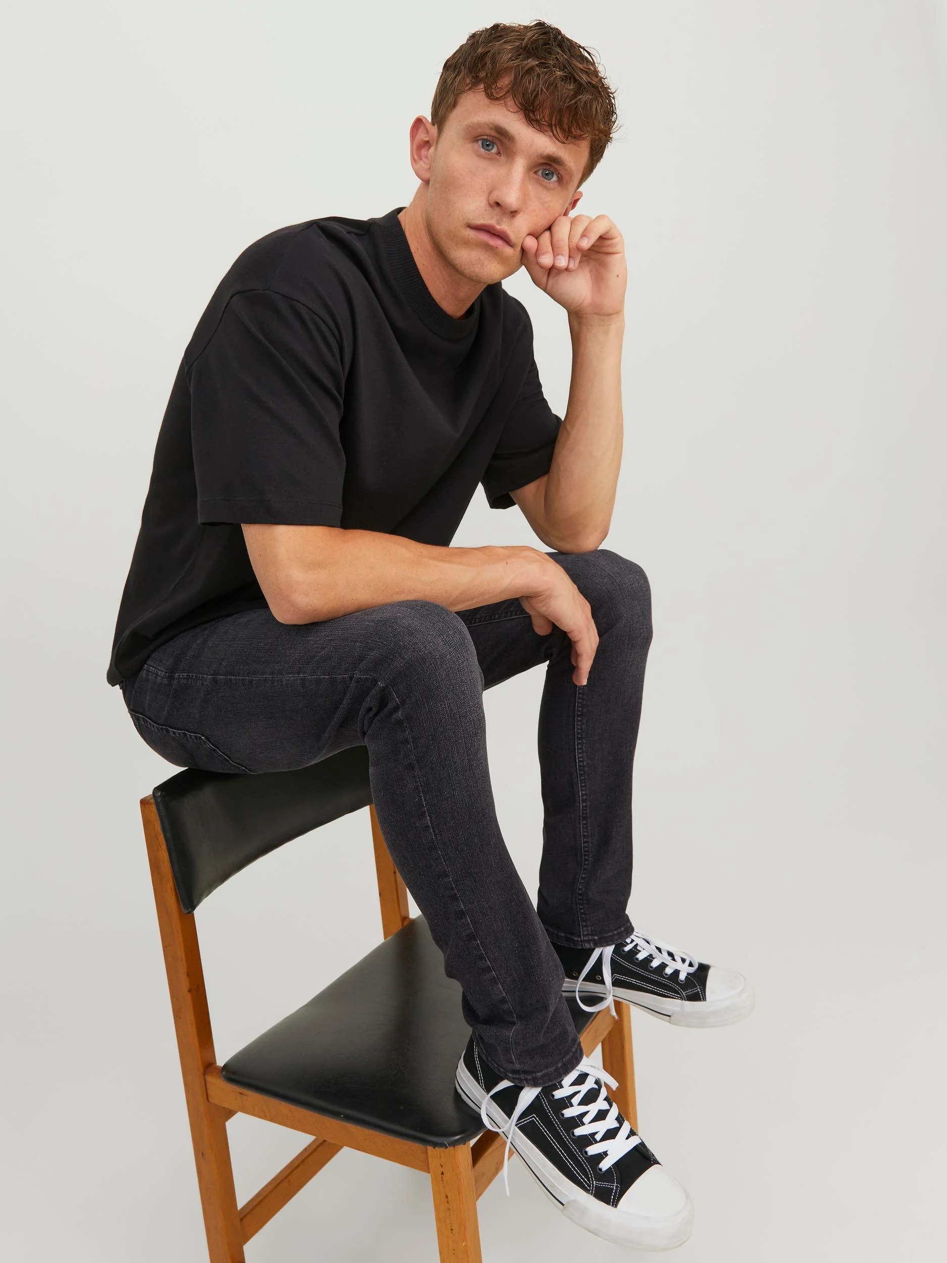 Jack & Jones Glenn Original 270 Slim Fit Jeans Black Denim - 739 - Image 6