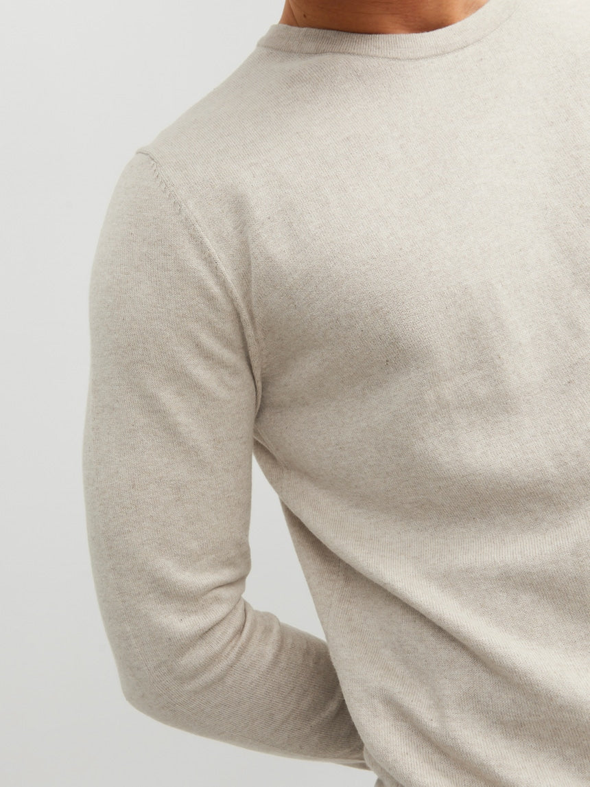 Jack & Jones James Crew Neck Knitwear Jumper Stone - 580 - Image 6