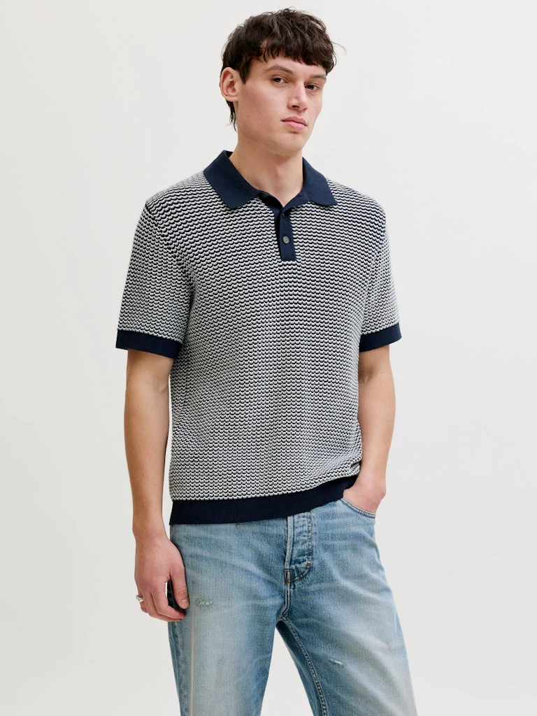 Jack & Jones Kingsley Knit SS Polo Navy - 066