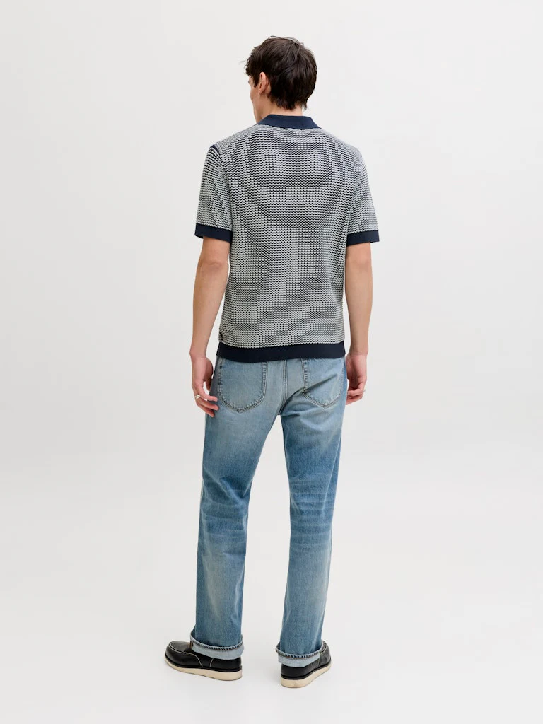 Jack & Jones Kingsley Knit SS Polo Navy - 066 - Image 5