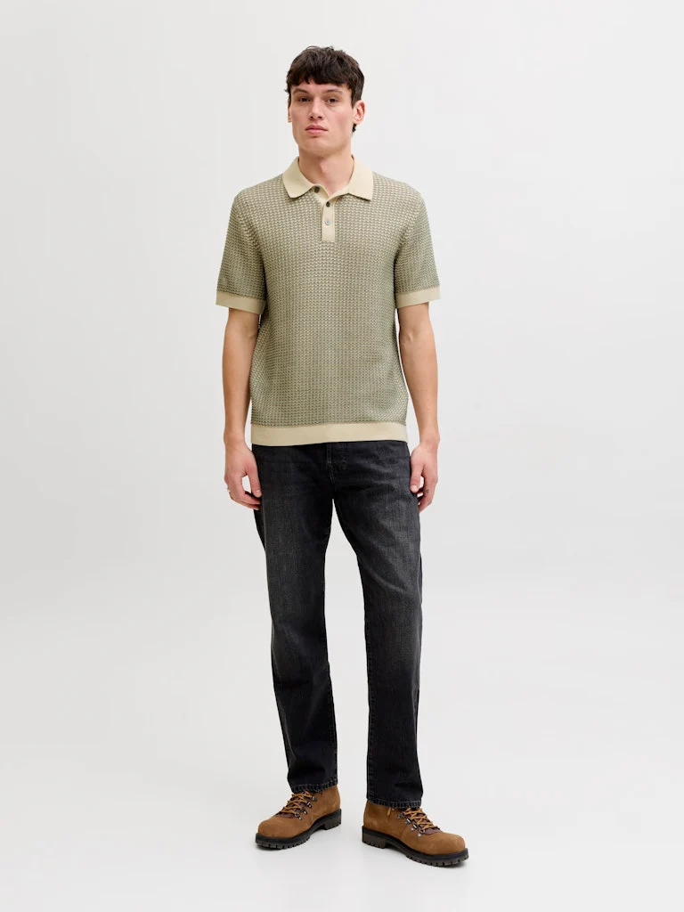 Jack & Jones Kingsley Knit SS Polo Olive - 030 - Image 7