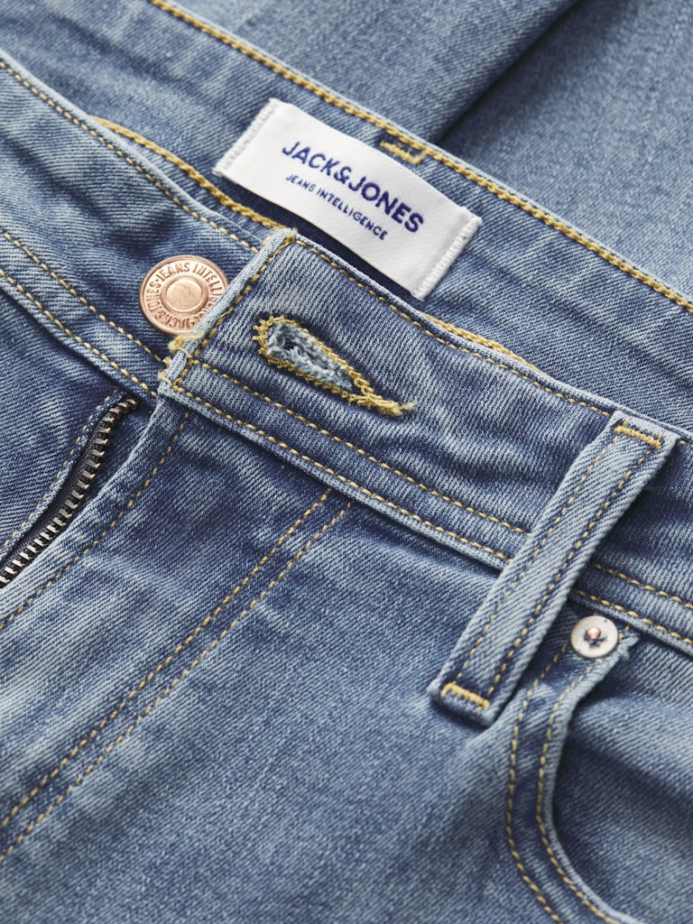 Jack & Jones Liam 161 Stretch Skinny Jeans Zip Fly Blue - 751 - Image 4