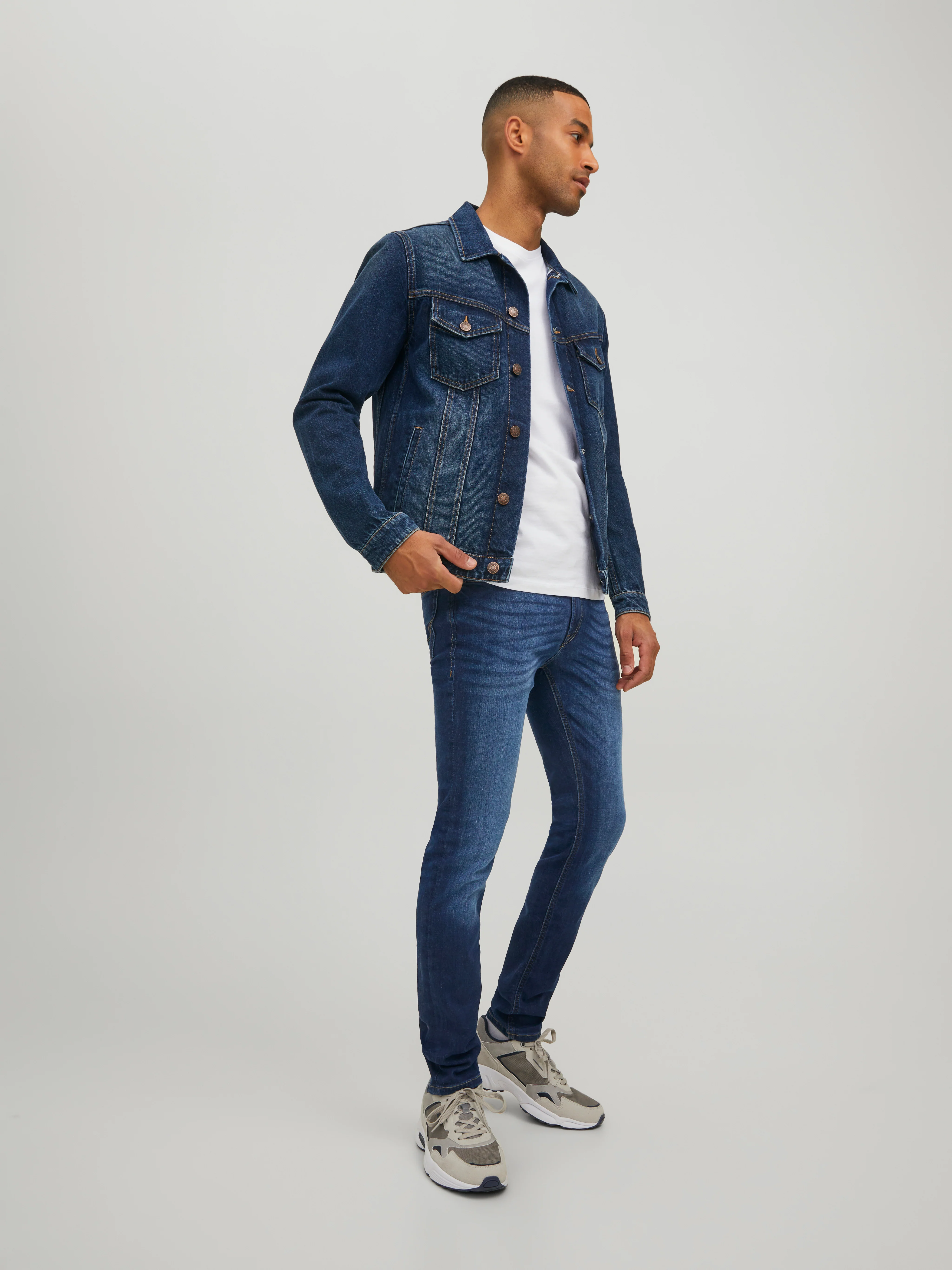 Jack & Jones Liam Original SBD 014 Skinny Fit Jeans Blue - 785 - Image 4
