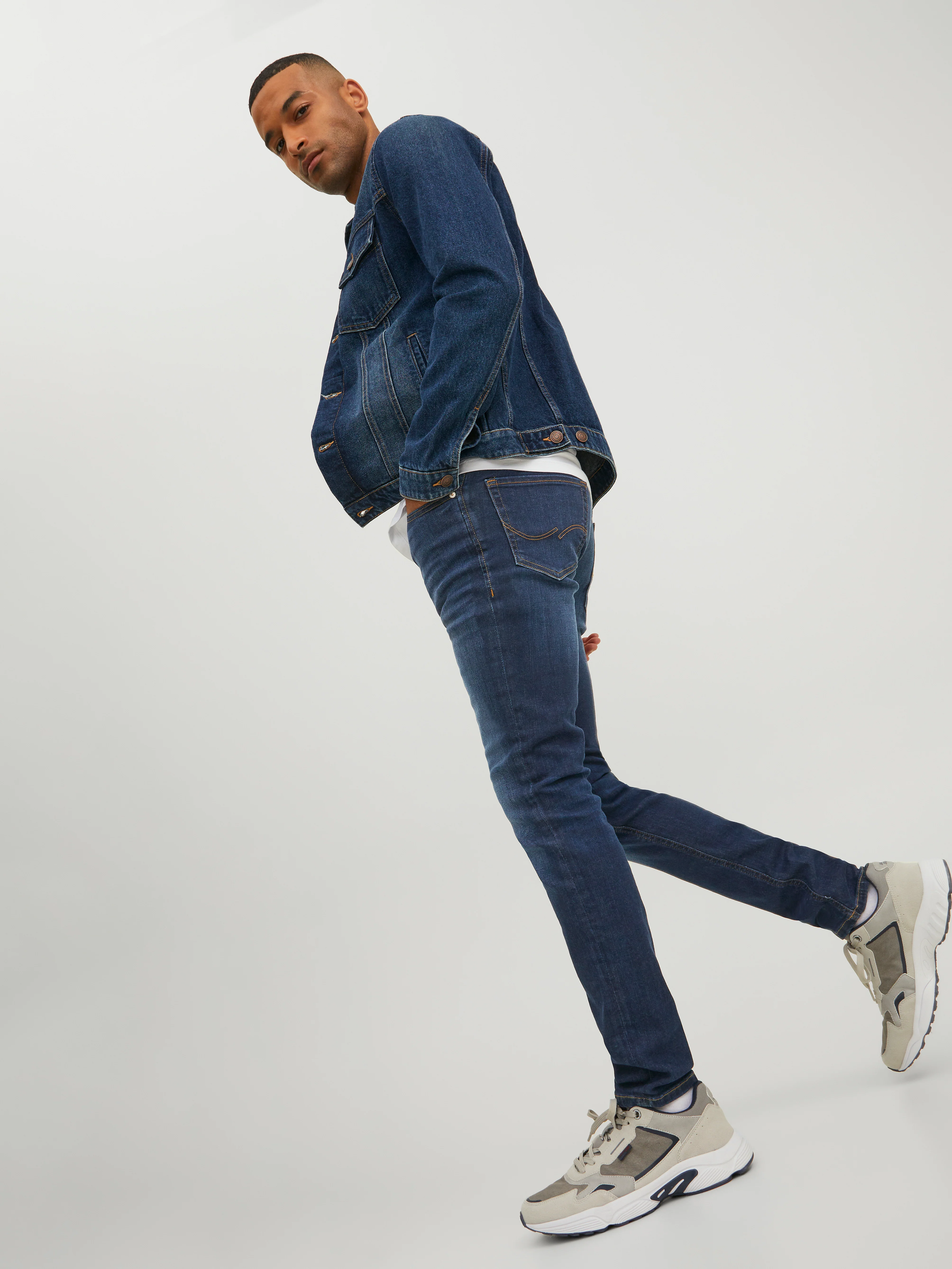 Jack & Jones Liam Original SBD 014 Skinny Fit Jeans Blue - 785 - Image 5