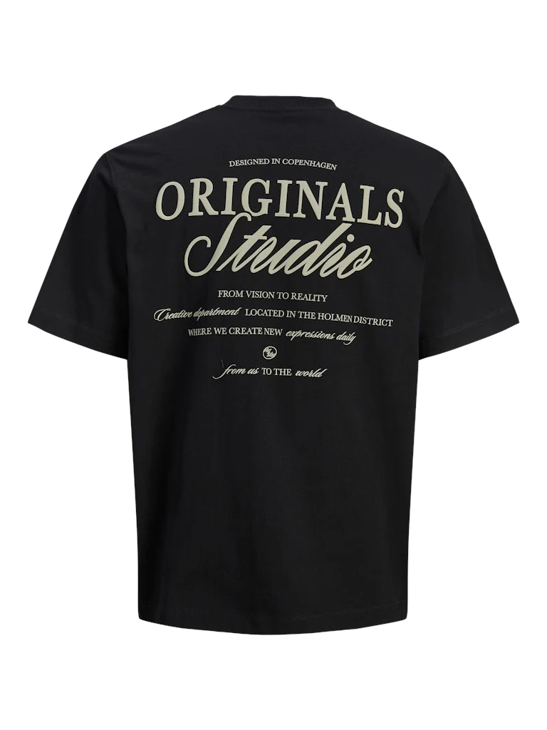 Jack & Jones Loose Fit Back Print Tee Black - 379 - Image 2